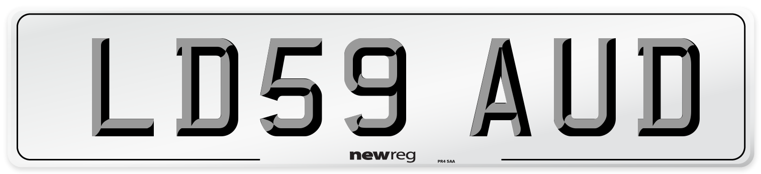 LD59 AUD Number Plate from New Reg